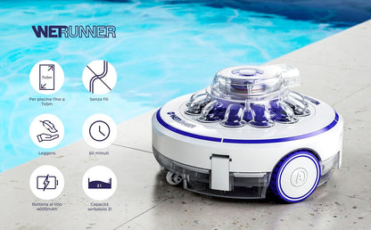 Robot per piscina a batteria